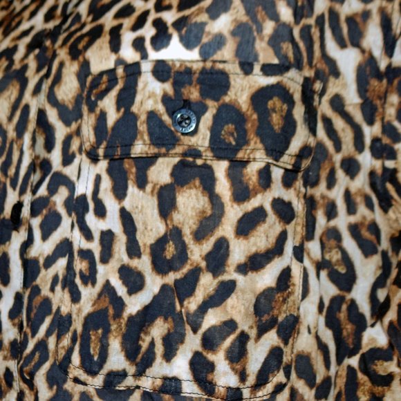 Ralph Lauren Black Label Leopard Print Oversized Camp Shirt Size XL NWT - Picture 6 of 14